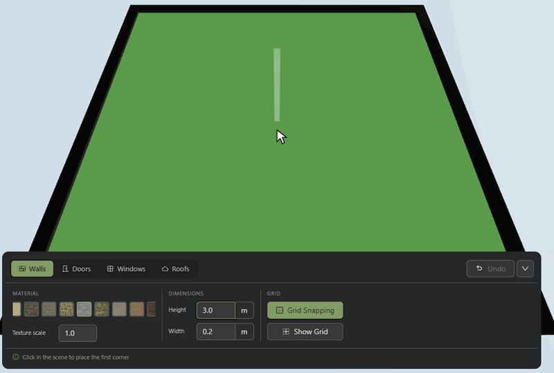 screen recording of a stone wall being drawn with the mouse