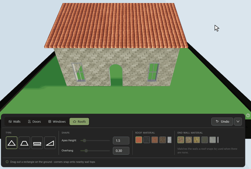 roof types being switched on a building